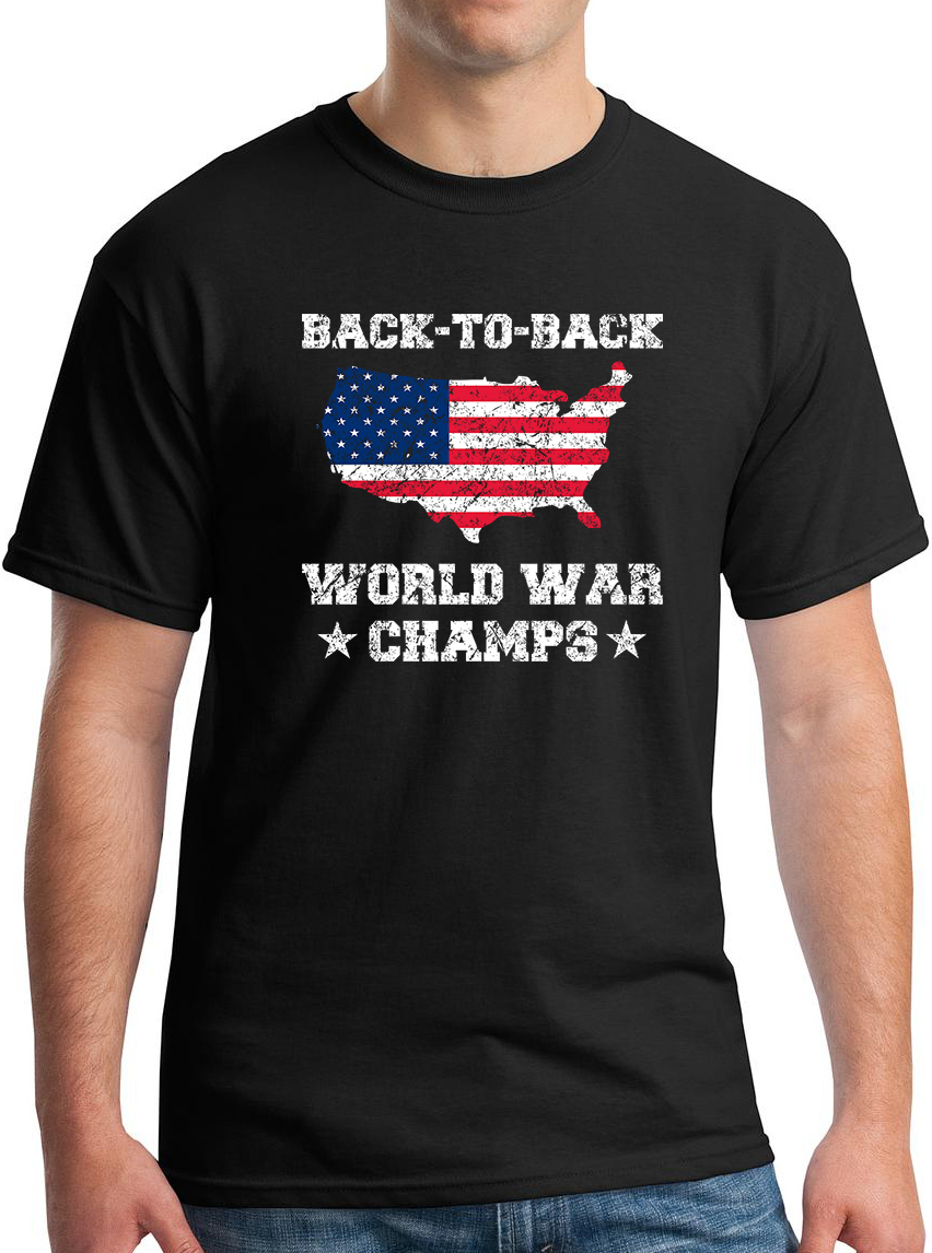 back to back world war champs t shirt